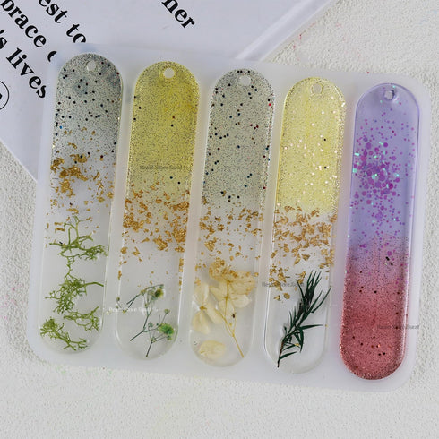 5 Cavity Oval Book Mark Mould
